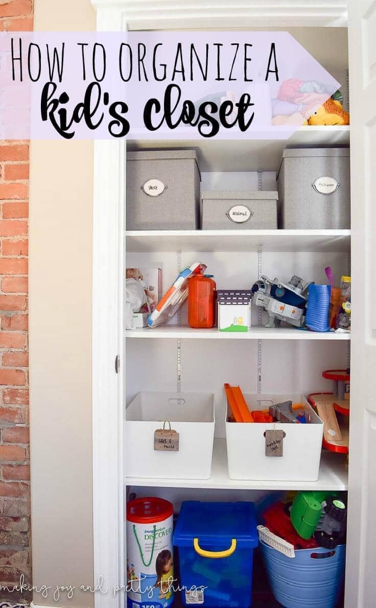 Learn how to organize all of your kids' toys and clothes with a few simple storage solutions. Finally learn how to organize your kid's closet!