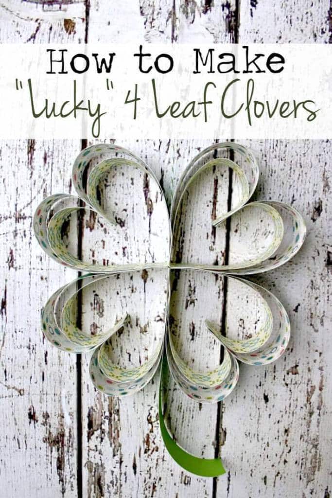 How to Make Paper “Lucky Clover” Shamrocks – Live Randomly Simple - St. Patrick's Day Home Decor Ideas featured on Kenarry.com 