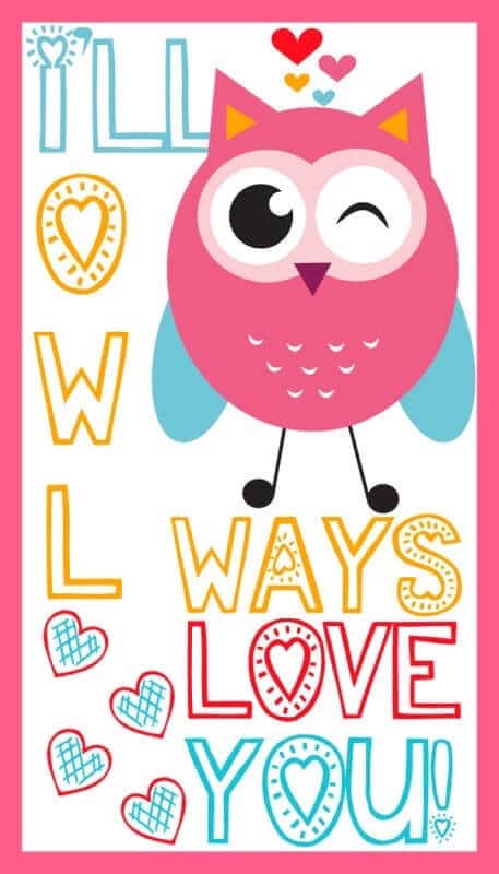 Owl Printable Valentine’s Day Cards – A Spectacled Owl - Free Printable Valentines featured on Kenarry.com