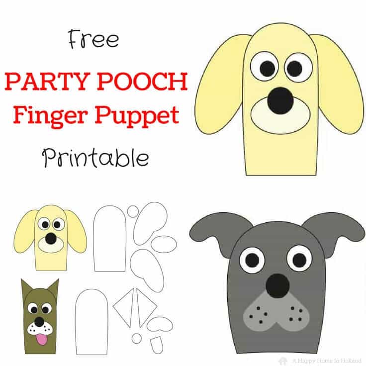 Dog Finger Puppet Free Printable Templates