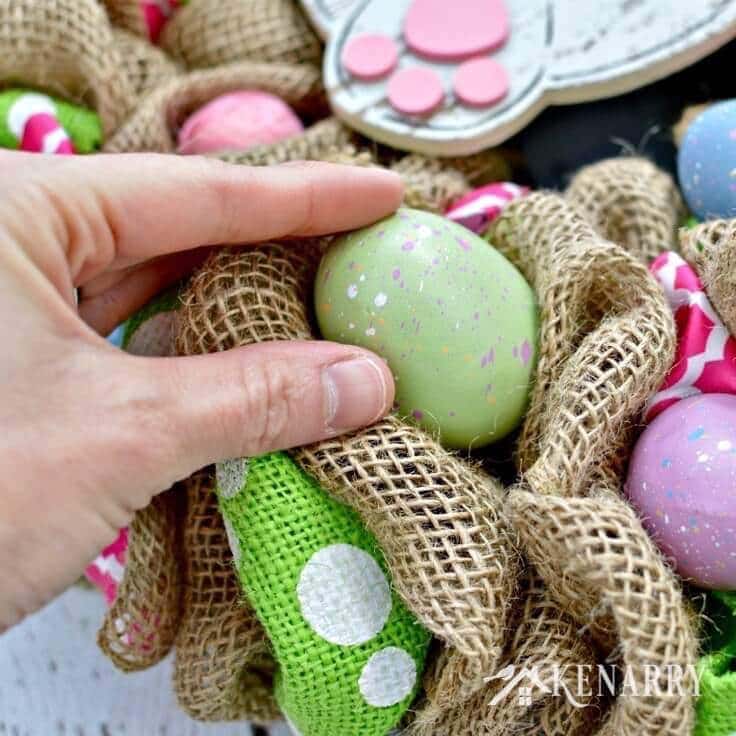 This Easter Bunny Burlap Wreath is so cute! I especially love the bunny butt, carrots and Easter eggs. The craft tutorial and video make it look really easy to make one of these wreaths as home decor or a Easter hostess gift.
