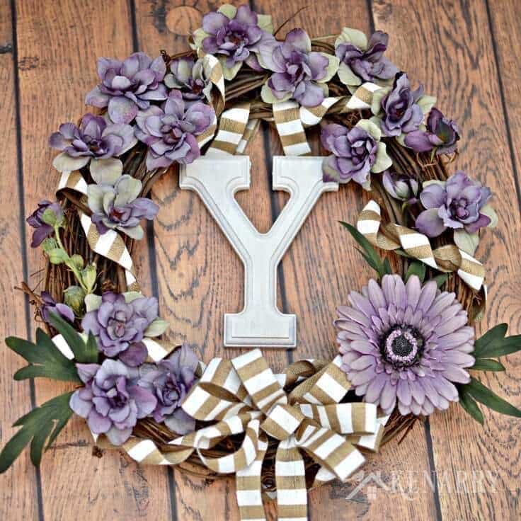 Love the idea of a floral grapevine wreath for spring! With all the purple flowers, it would be such an easy craft to make for Easter or to use as home decor all season long.