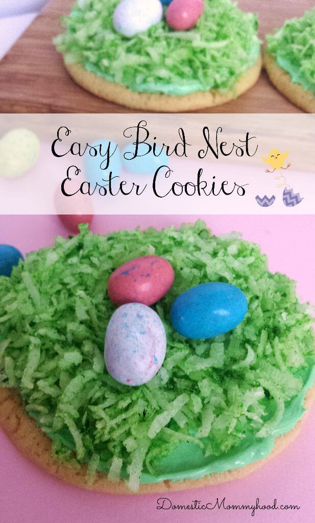 Easy Bird Nest Cookies - Domestic Mommyhood - Easter Desserts featured on Kenarry.com