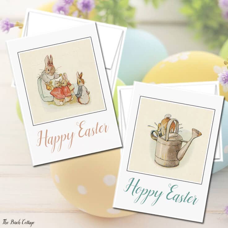 Download your free printable Vintage Easter Cards from The Birch Cottage for Kenarry Ideas for the Home readers!