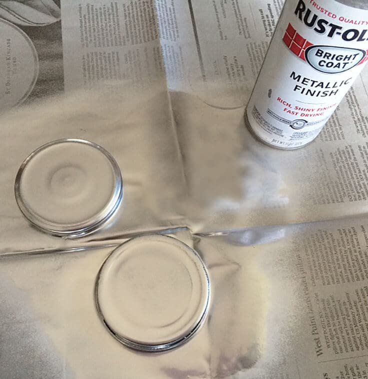 A spray can of metallic finish. 