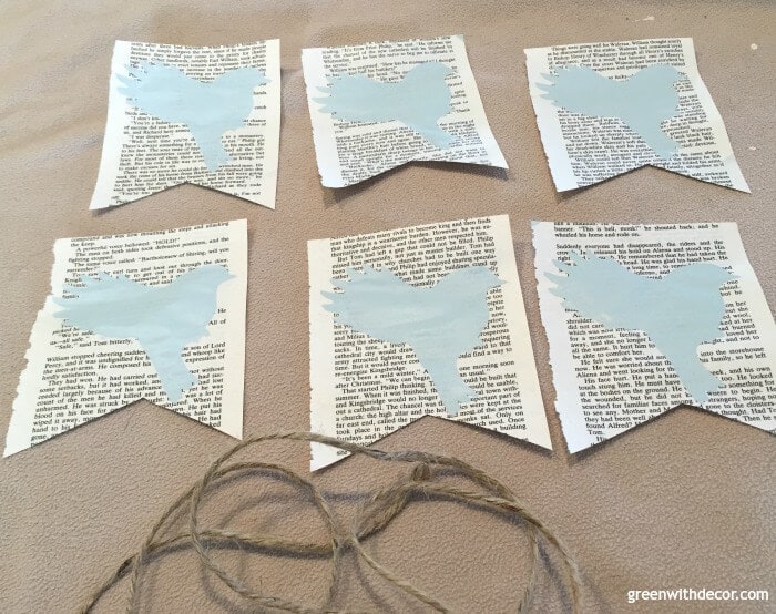 How to make a spring banner from old book pages