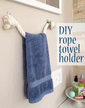 DIY Rope Towel Holder