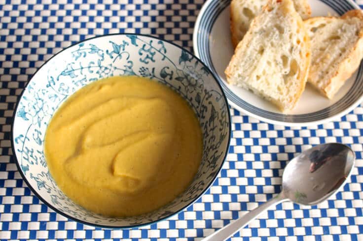 slow cooker butternut squash soup with parsnip