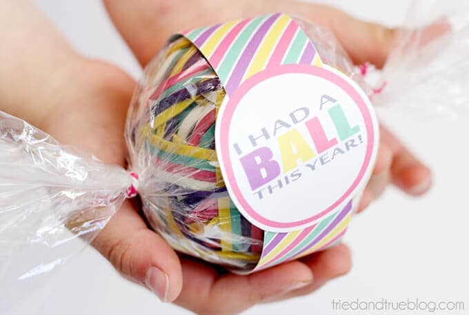 Rubber Band Ball Teacher Appreciation Gift – Tried and True - Teacher Gift Ideas featured on Kenarry.com