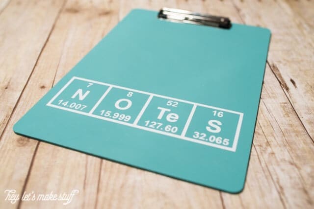 Periodic Table Clipboard Teacher Appreciation Gift – Hey Let’s Make Stuff - Teacher Gift Ideas featured on Kenarry.com
