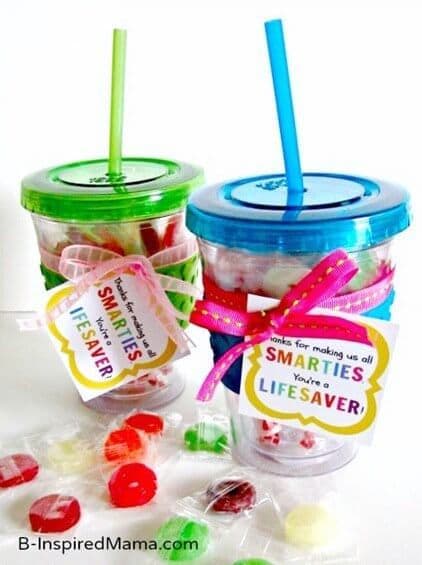 “Thanks for Making Us Smarties!” Teacher Appreciation Gift – B-Inspired Mama - Teacher Gift Ideas featured on Kenarry.com