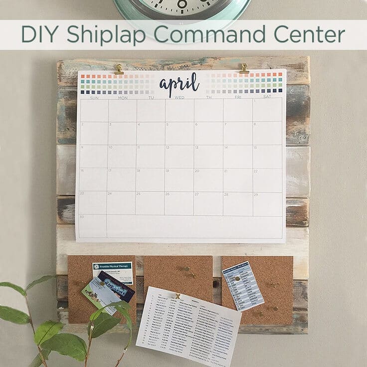 DIY shiplap command center