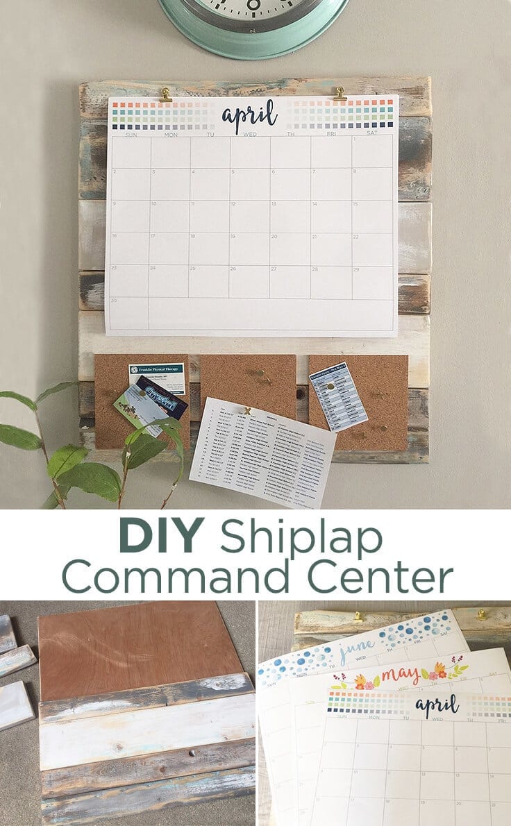 DIY shiplap command center