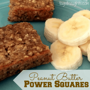 Peanut Butter & Banana Power Squares by Trish Sutton