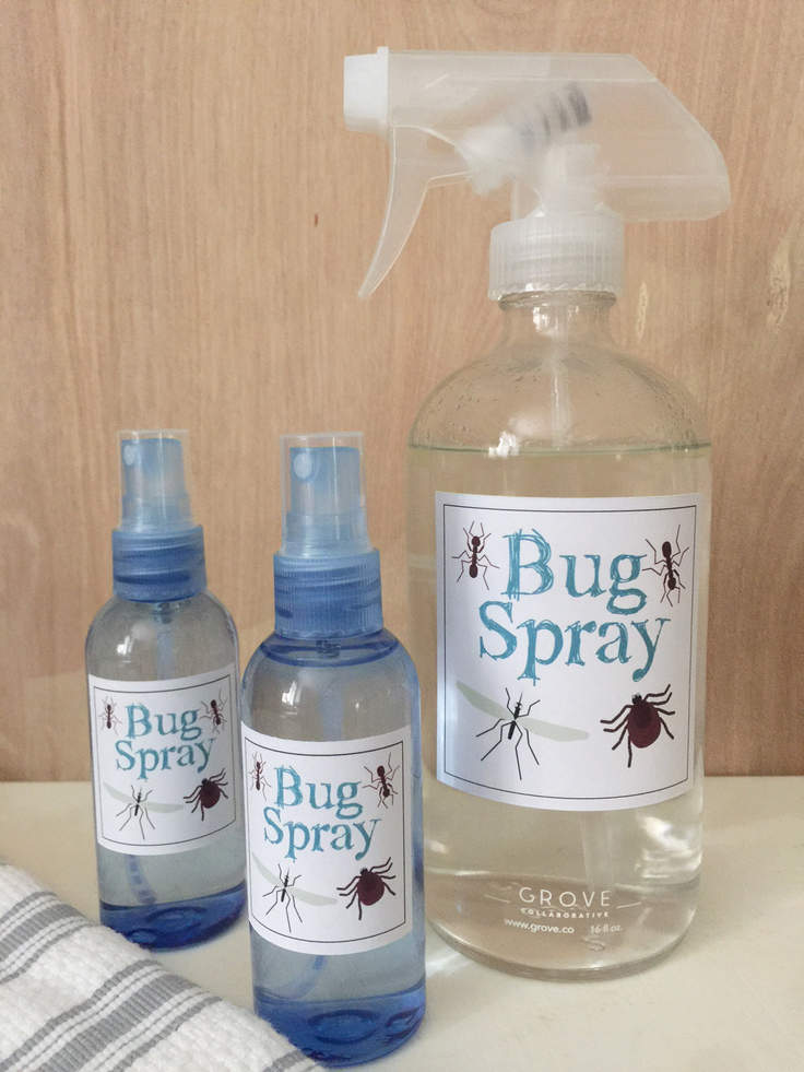 DIY bug spray with FREE labels