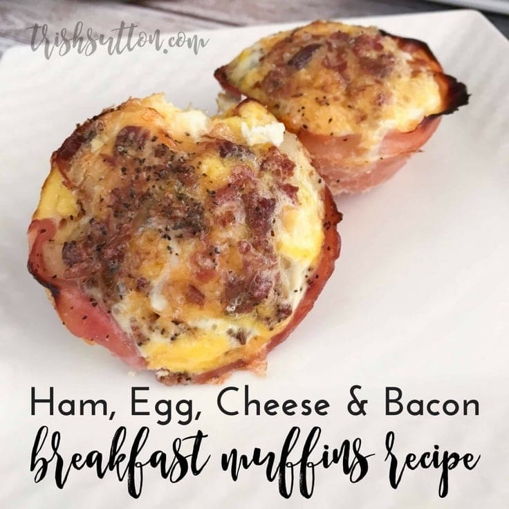 Ham, Egg, Cheese & Bacon Breakfast Muffins Recipe by Trish Sutton
