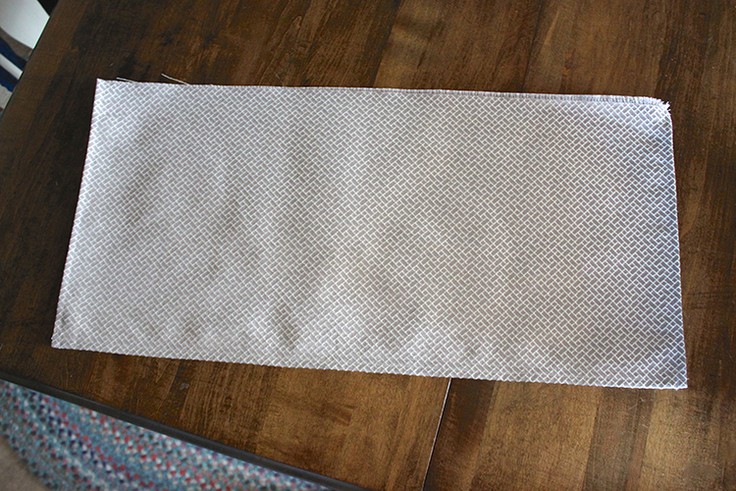The front of the stitched valance 