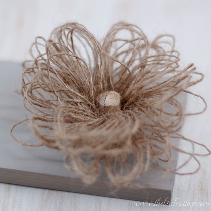 Learn to make these Loopy Burlap Flowers from burlap wrap. Get the full easy to follow tutorial from The Birch Cottage.