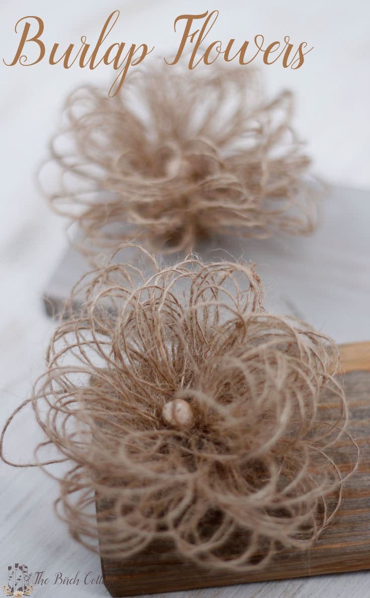 How to make flowers bend and shape with burlap - Craftionary