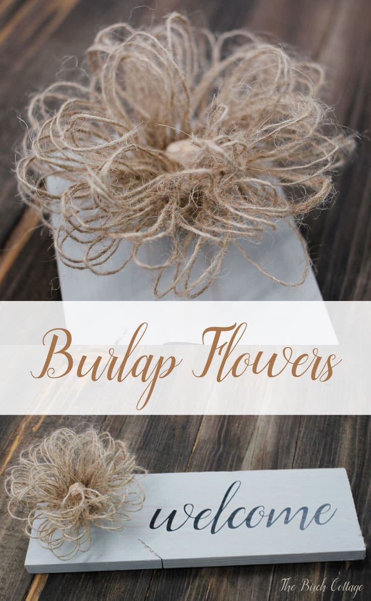 How to make burlap flowers [step by step tutorial]