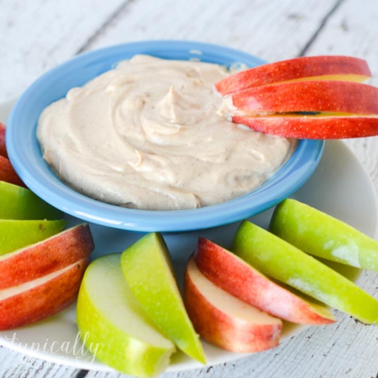 With just a few basic ingredients, this greek yogurt fruit dip is a healthy option to enjoy with fresh fruit!