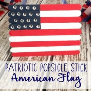 Patriotic Popsicle Stick American Flag, TrishSutton.com