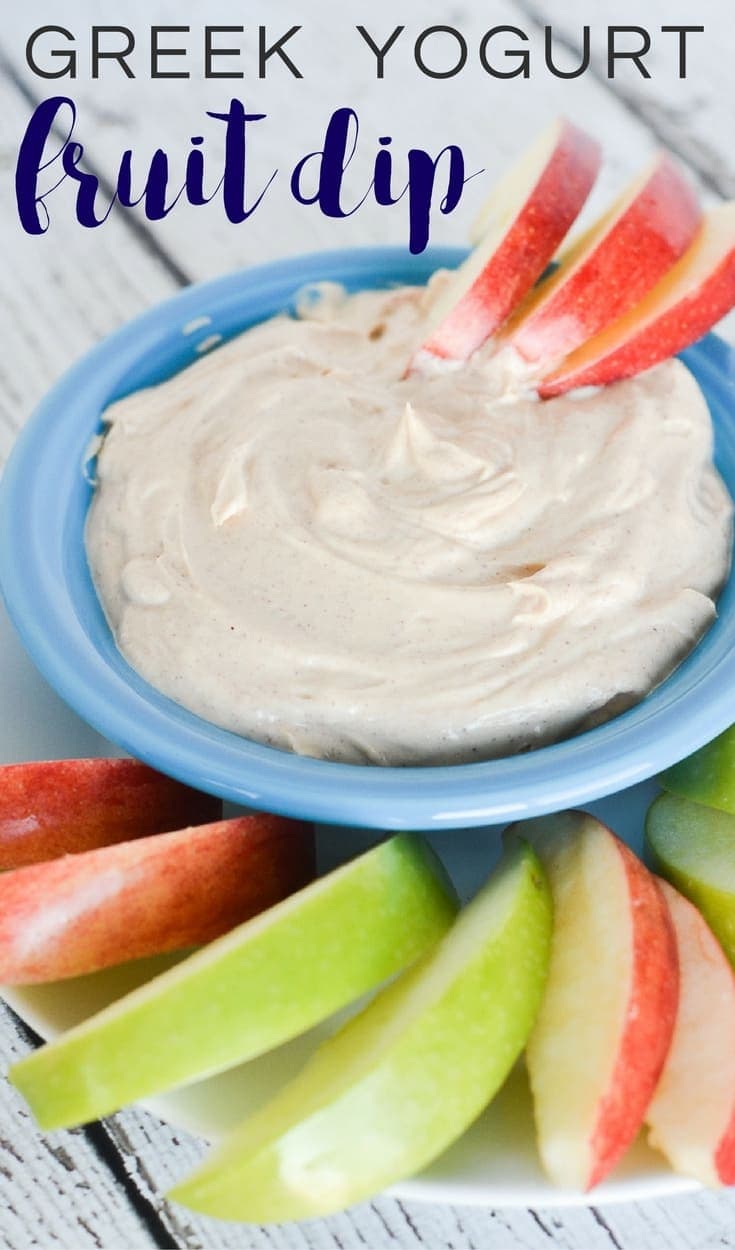With just a few basic ingredients, this greek yogurt peanut butter fruit dip is ready in a few minutes and is a healthy option to enjoy with fresh fruit!