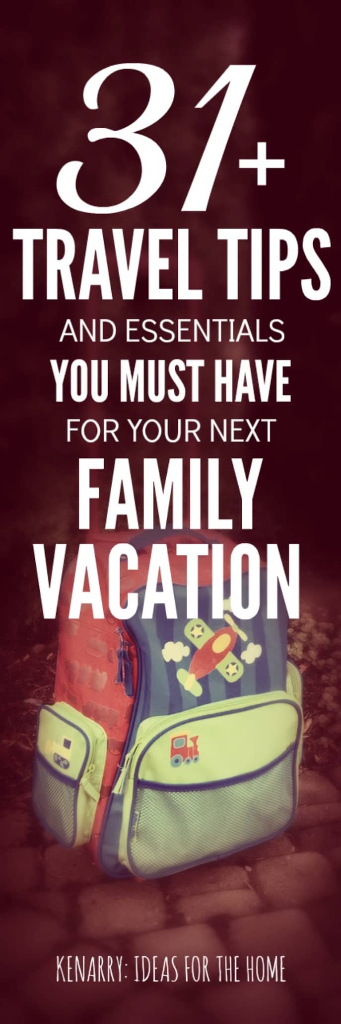 Whether your flying or driving on a road trip for your next family vacation, this list of favorite travel essentials and trip tips is a must read! It's chock full of great ideas and things you need to know as you plan your dream vacation with the kids.