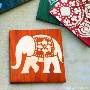 Learn to Dye And Stencil Wooden Coasters. We'll show you every step to make these Boho Chic Coasters with this video tutorial including how to apply Ultra Dye and how to paint using a stencil.