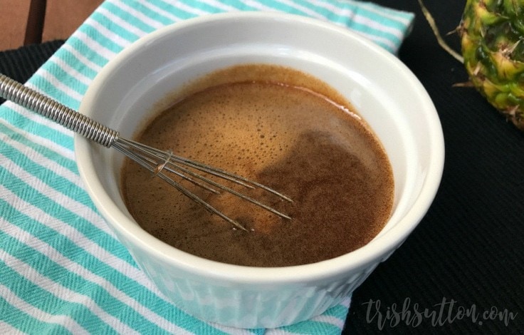 Honey, Brown Sugar, Cinnamon Glaze Recipe; Grilled Pineapple by TrishSutton.com