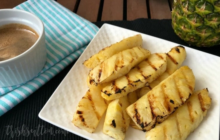 Honey, Brown Sugar, Cinnamon Glaze Recipe; Grilled Pineapple by TrishSutton.com