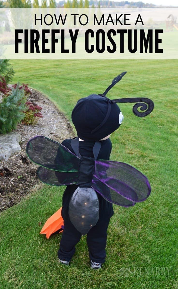 Create an adorable Halloween costume for your child using this sewing tutorial for a DIY firefly costume (or lightning bug). The wings even light up!