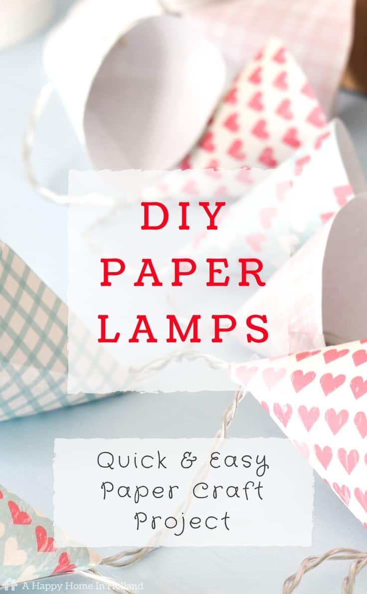 DIY Mini Paper Lampshades - learn how to make these pretty paper cone covers for your old LED string lights