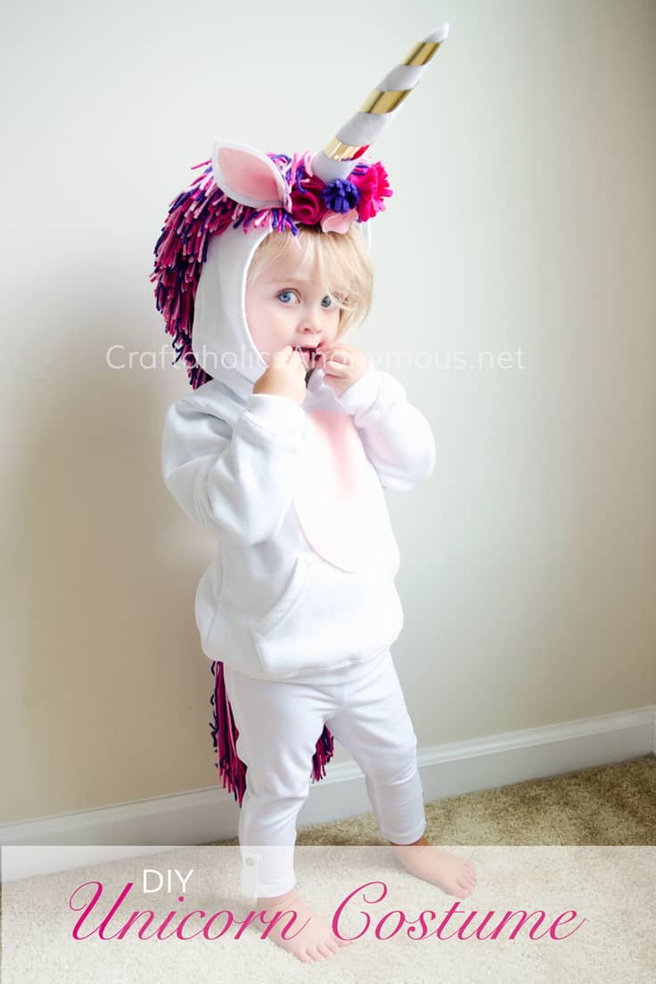DIY Unicorn Costume Tutorial – Craftaholics Anonymous - Halloween Costumes: The 15 Cutest Ideas for Kids featured on Kenarry.com 