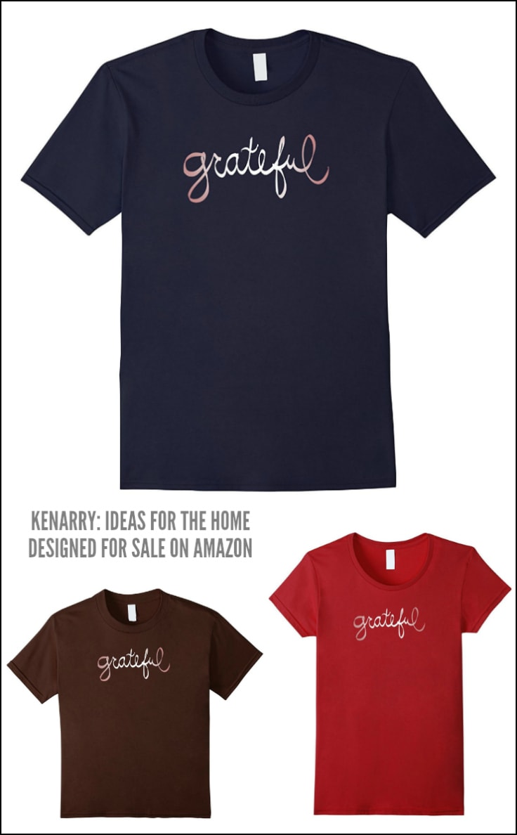 This Grateful family thanksgiving t-shirt is casual and stylish, perfect to wear this holiday season. These Thanksgiving shirts, designed by Kenarry.com, comes in men's, women's and kid's sizes for the whole family.