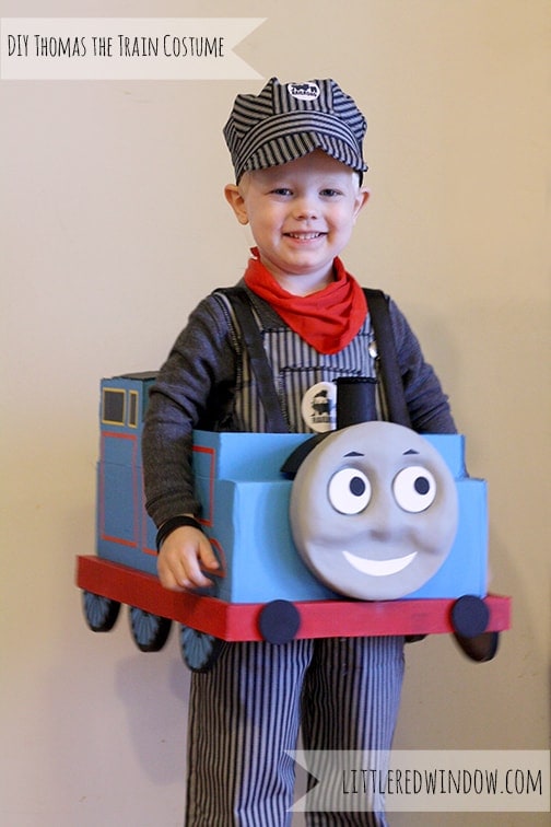 DIY Thomas the Train Inspired Halloween Costume – Little Red Window - Halloween Costumes: The 15 Cutest Ideas for Kids featured on Kenarry.com 
