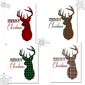 Download your free plaid deer Christmas prints from The Birch Cottage