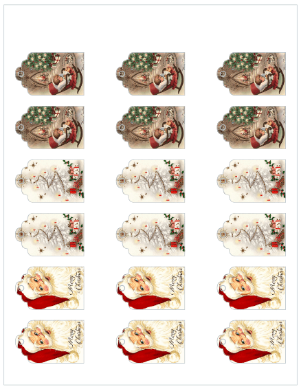 Vintage Christmas Gift Tags from The Birch Cottage - Avery 22848 