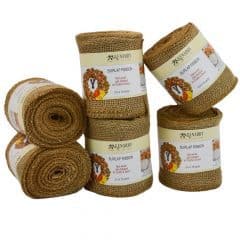 5 inch Burlap Ribbon Non-wired for Crafts and Wreaths from Kenarry