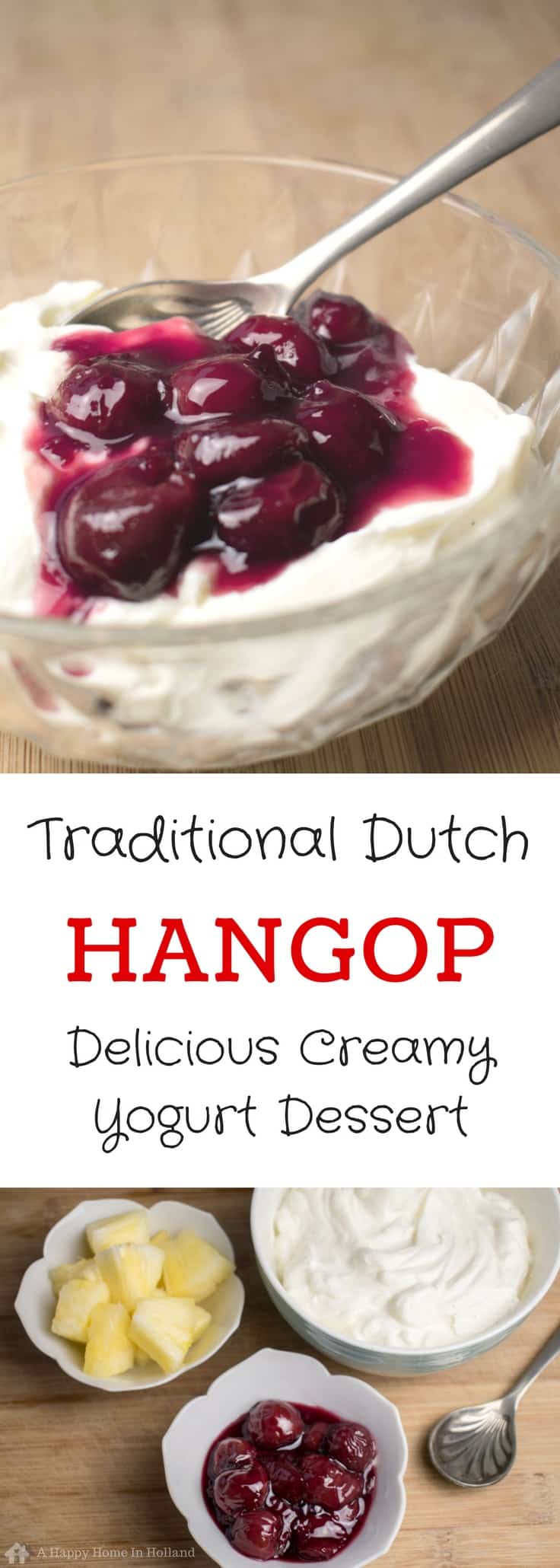 Traditional Dutch Hangop - recipe for a delicious thick and creamy yogurt curd desseert
