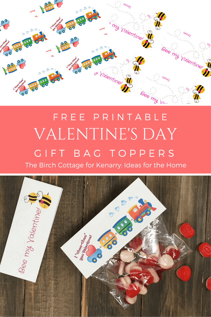 Valentine's Day Valentine Gift Bag Toppers by The Birch Cottage