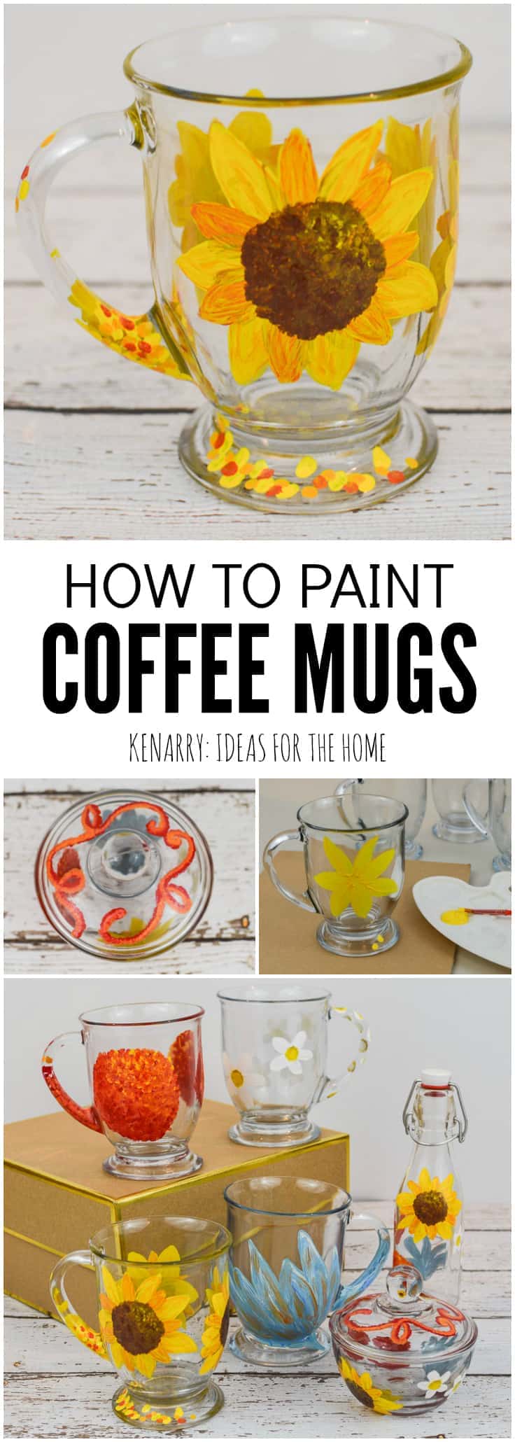 Personalized coffee cups that you hand painted yourself are great Christmas, birthday,hostess, Mother's Day and teacher appreciation gifts. Learn how to paint DIY coffee mugs in this craft tutorial.