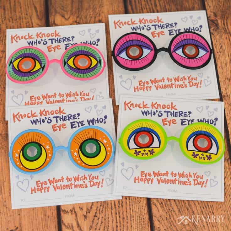Need an easy Valentine's Day card idea? These funny knock knock valentines for kids are a free printable available exclusively at Kenarry.com.