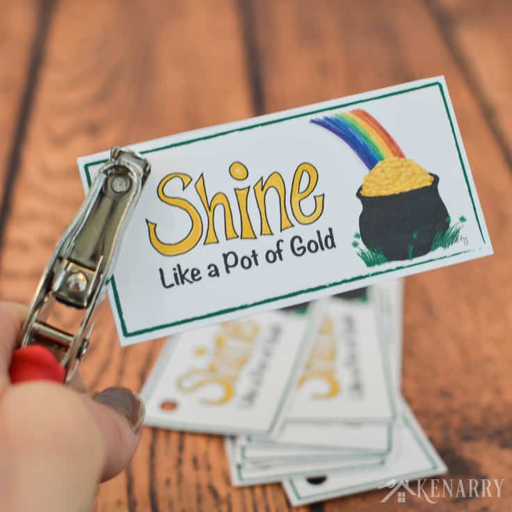 Use these free printable treat tags for your St. Patrick's Day party favors. With a pot of gold and a rainbow they're colorful and fun for both kids and adults.