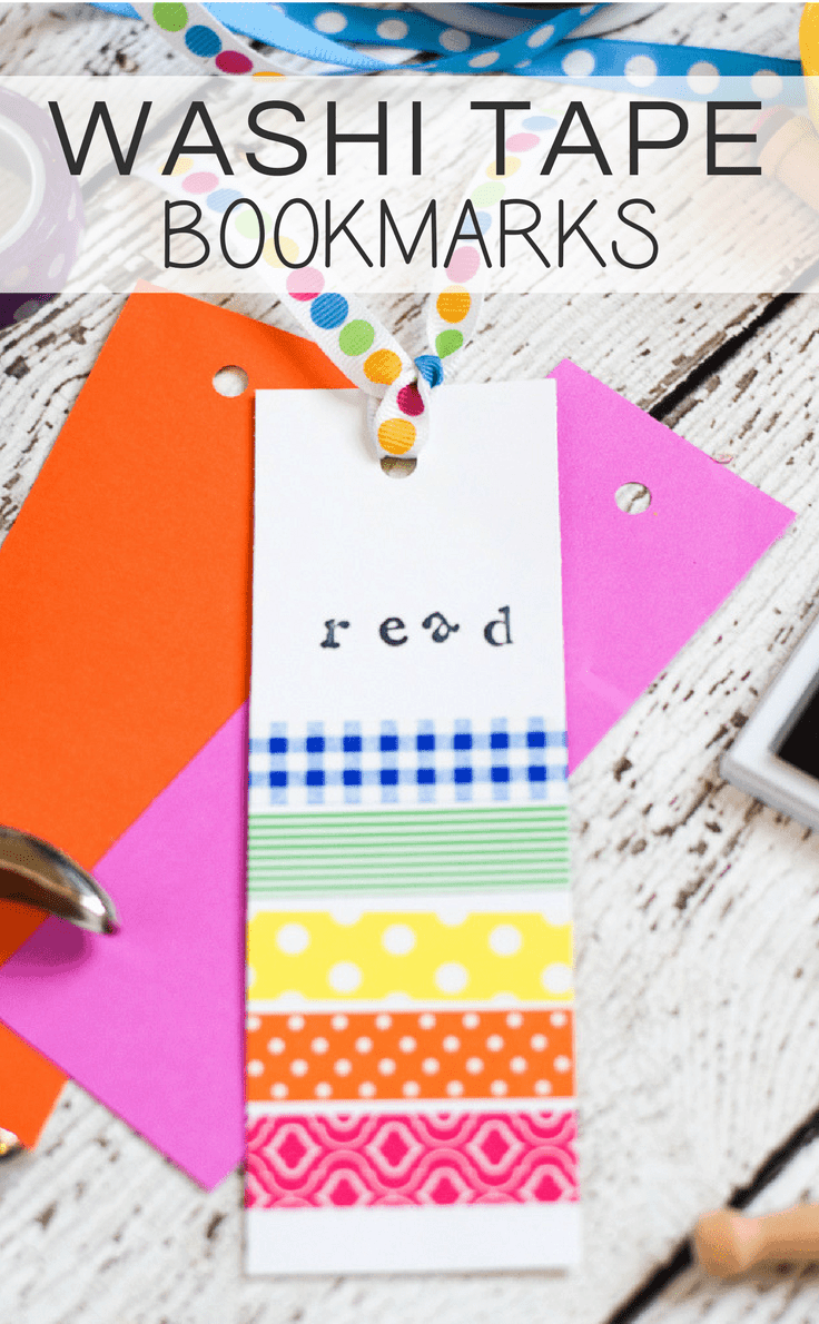 These washi tape bookmarks are a fun craft project for both the kids and adults! With only a few basic craft supplies, it's so easy to whip up these colorful bookmarks!