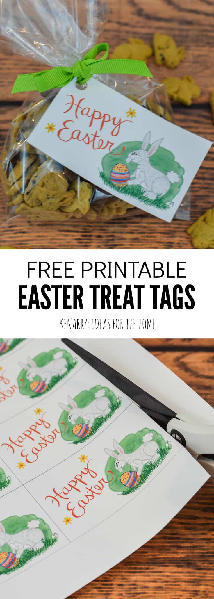 Need an easy treat idea for your child's Easter basket? Use these Happy Easter free printable tags to dress up their favorite snack, a small toy or a special gift.