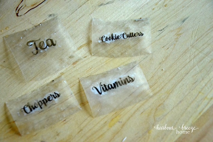 How to make packing tape labels for kitchen organization