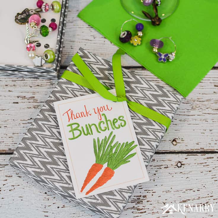 Express your gratitude with spring thank you cards. These free printable tags feature hand drawn carrots and a sweet note to say thank you bunches. They're perfect to use for Easter, Mother's Day, teacher appreciation and more!