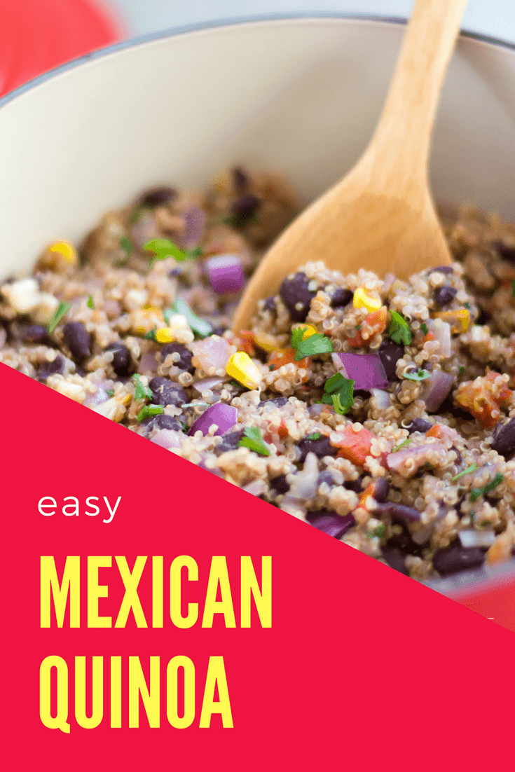 This easy Mexican quinoa recipe has so much flavor it's hard to believe how healthy it is!  It's full of protein and fiber and will keep you feeling full for hours. And, amazingly, it's only 3 Weight Watchers Freestyle points!