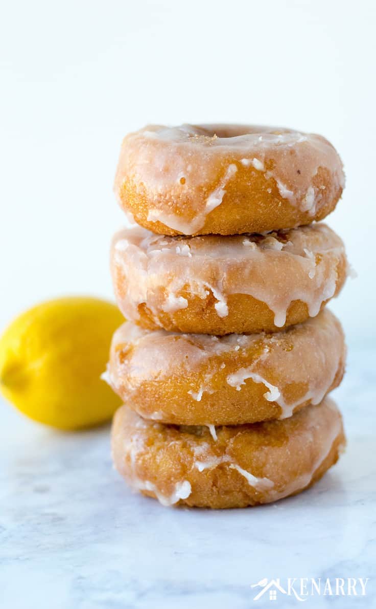 Create a delicious breakfast treat your whole family will love with this mouthwatering lemon donuts recipe. It would also be an easy dessert idea for a party or potluck!